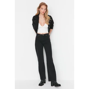 Trendyol Anthracite Stitch Detail High Waist 90's Wide Leg Jeans