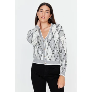 Trendyol Cardigan - Gray - Regular fit