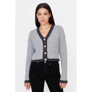 Trendyol Cardigan - Gray - Regular fit