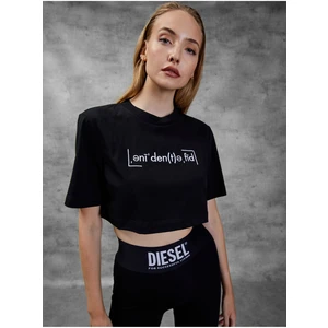 Black Women's Cropped T-Shirt Diesel - Women