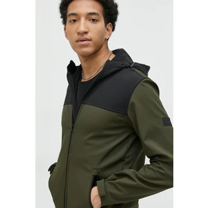 Khaki Lightweight Zippered Jacket with Jack & Jones Marvin Hood - Mens