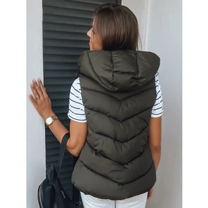 Women's quilted vest LENA green Dstreet