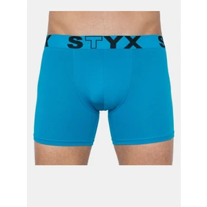 Men&#39;s boxers Styx long sports rubber light blue (U969)