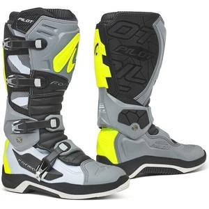 Forma Boots Pilot Grigio-Bianca-Yellow Fluo 39 Stivali da moto