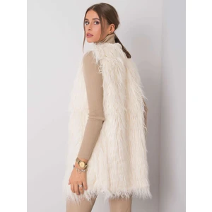 Ecru fur vest