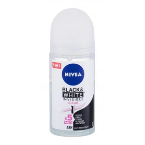 Nivea Black & White Invisible 48h 50 ml antiperspirant pre ženy bez alkoholu; roll-on