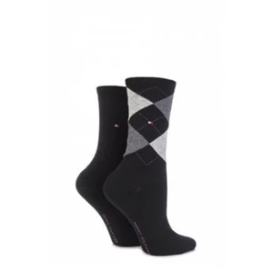 Tommy Hilfiger Socks - TH WOMEN CHECK SOCK 2P dark grey