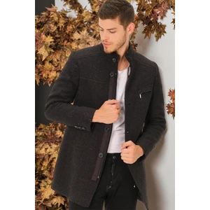 PLT8369 DEWBERRY COAT-PATTERNED LIGHT BLACK