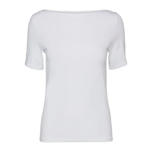 Vero Moda Dámské triko VMPANDA Slim Fit 10231753 Bright white L