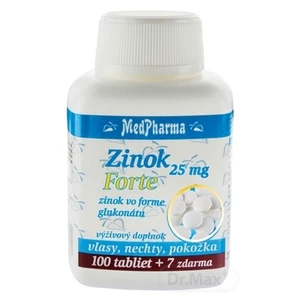 Zinek Forte 25 mg ve formě glukonátu,Zinek Forte 25 mg ve formě glukonátu