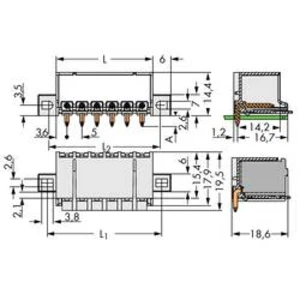 Konektor do DPS WAGO 2092-1425/205-000, 39.20 mm, pólů 5, rozteč 5 mm, 100 ks