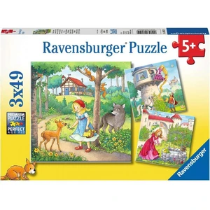 Ravensburger puzzle 080519 Malá červená čiapočka 3x49 dielikov