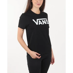 Vans FLYING V CREW black dámské triko s krátkým rukávem - černá