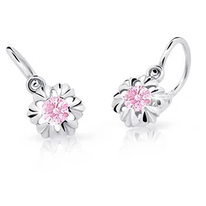 Cutie Jewellery Detské náušnice z bieleho zlata C2213-10-X-2 fialová