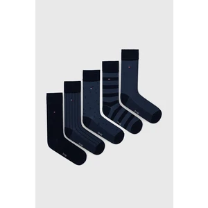 Tommy Hilfiger Socks - TH MEN SOCK 5P GIFTBOX BIRDEYE blue