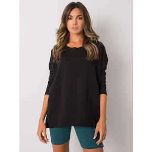 Women's black cotton blouse