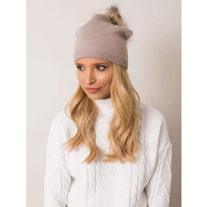 RUE PARIS Dark beige winter hat