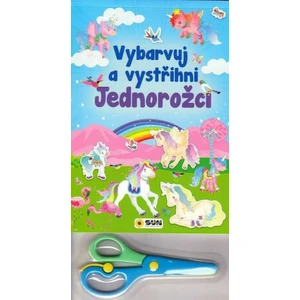 Sun Vyfarbuj a Vystrihni Blue Jednorožci