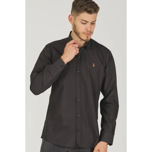 G725 DEWBERRY MEN'S SHIRT-BLACK