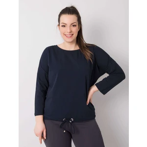 Larger navy cotton blouse