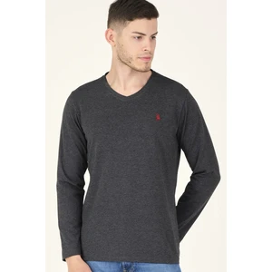 T8587 DEWBERRY V COLLAR MEN'S SWEATSHIRT-ANTHRACIC