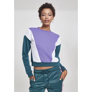 Ladies 3-Tone Arrow Crew ultraviolet/jasper/white