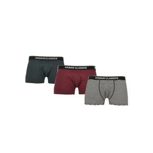 Boxer Shorts 3-Pack Btlgrn/dkblu+bur/dkblu+wht/blk