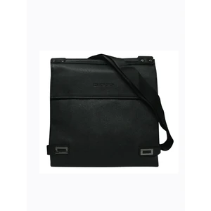 Black men's eco-leather messenger bag