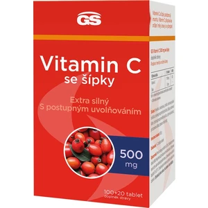 GS Vitamin C 500 se šípky, 100+20 tablet