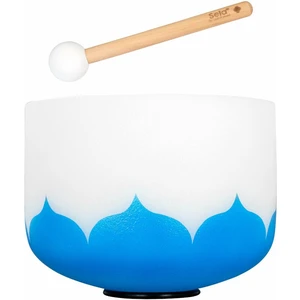 Sela 10" Crystal Singing Bowl Lotus 440 Hz G - Blue (Throat Chakra) incl. 1 Wood Mallet Spievajúca miska 10" Throat Chakra