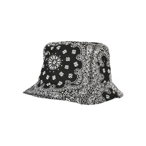 Bandana Print Bucket Hat Black