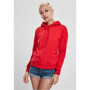 Women's fiery red hooded jacket