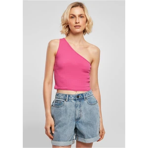 Women's cropped asymmetrical top light purple