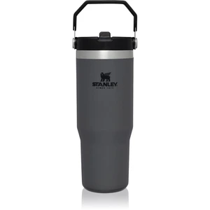 Stanley IceFlow™ Flip Straw Tumbler fľaša na vodu z nehrdzavejúcej ocele Charcoal 890 ml