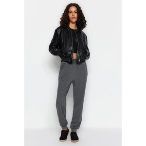 Trendyol Anthracite Loose Jogger Normal Waist Thick Knitted Sweatpants