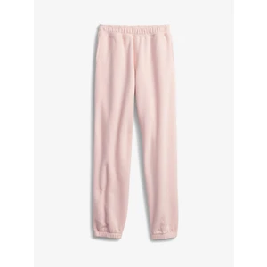 Růžové holčičí tepláky fleece cinch joggers