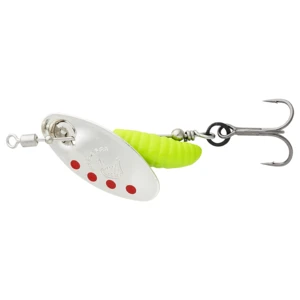 Savage gear třpytka grub spinners silver red lime - #1 3,8 g