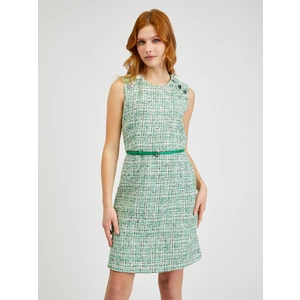 Orsay Green Women Patterned Dress with Belt - Women