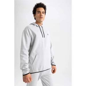 Defacto Fit Standard Fit Hooded Sweatshirt with Pocket