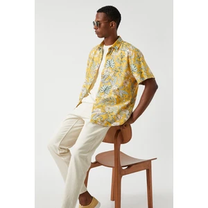 Koton Floral Print Shirt with Short Sleeves