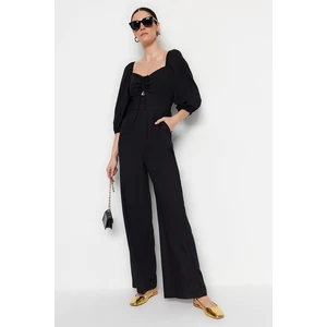 Trendyol Black Lace Detailed Jumpsuit