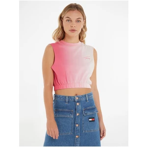 Pink Womens Crop Top Tommy Jeans - Women