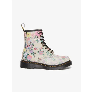 Kožené workery Dr. Martens 1460 DM30791292-Parchment, dámske, béžová farba, na plochom podpätku