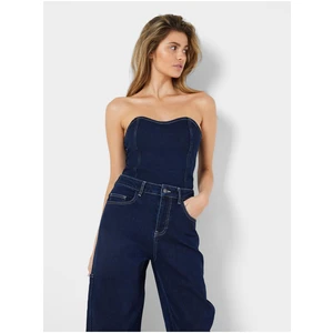 Dark blue womens denim top Noisy May Lelou - Women