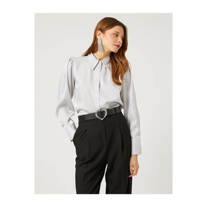 Koton Rachel Araz X - Draped Shoulder Satin Shirt