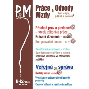 Práce a mzdy 11-12/2020 Novela zákoníku práce – přechod práv a povinností - Ladislav Jouza