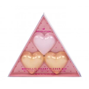 I Heart Revolution Heart Metallic Bath Fizzer Kit darčeková kazeta darčeková sada Rose