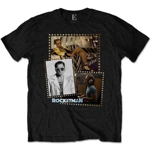 Elton John Tricou Rocketman Montage Negru L