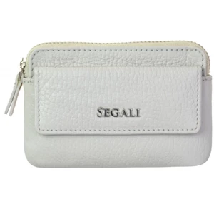 SEGALI Kožená mini peněženka-klíčenka 7483 A grey