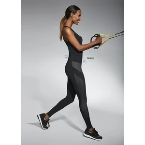 Bas Bleu MISTA sports leggings with wasp waist effect and combined materials